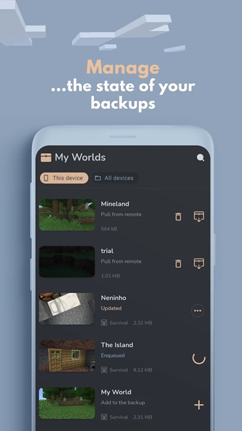 minecraft backup apk