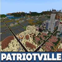 patriotville and freedom county map for minecraft pe